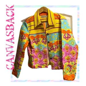 💓 Beautiful Boutique Look CANVASBACK JACKET ITS NEW NEVER WORN MULTICOLORED SZ 8